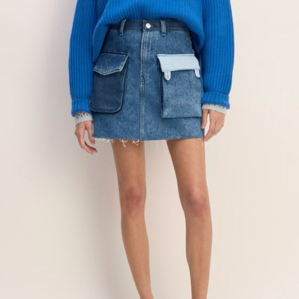 Everlane Cargo Mini Jean Skirt